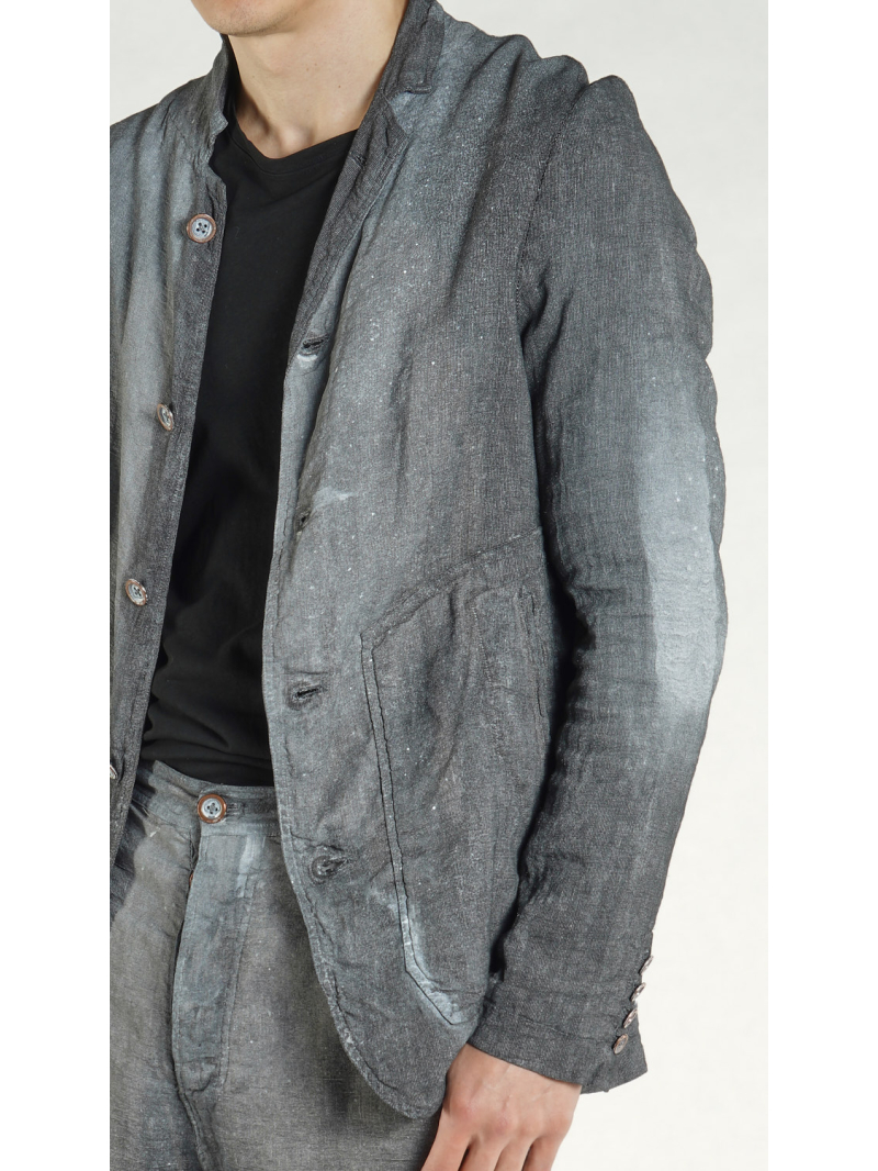 Rundholz - Schmale Viskose Leinen Jacke - 1264011101