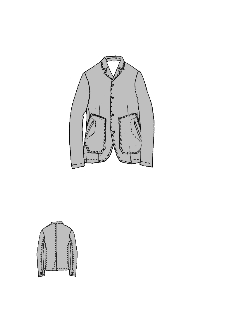 Rundholz - Schmale Viskose Leinen Jacke - 1264011101