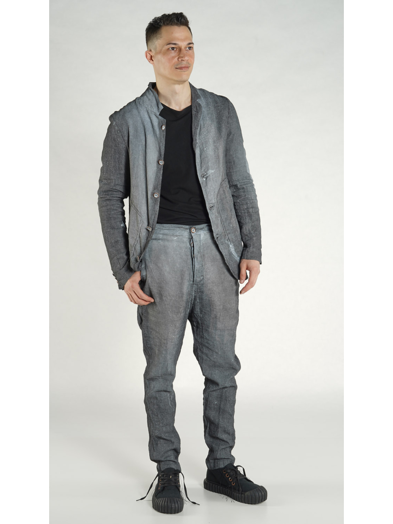 Rundholz - Schmale Viskose Leinen Jacke - 1264011101