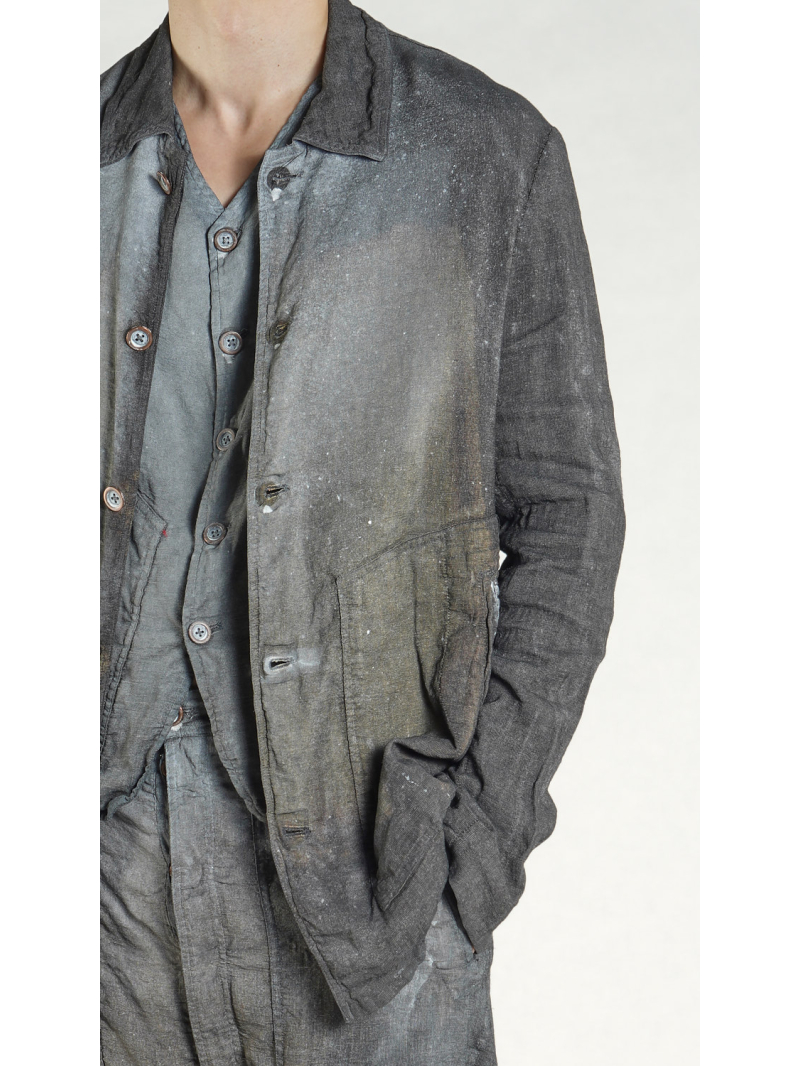 Rundholz - Lockere Viskose Leinen Jacke - 1264011112