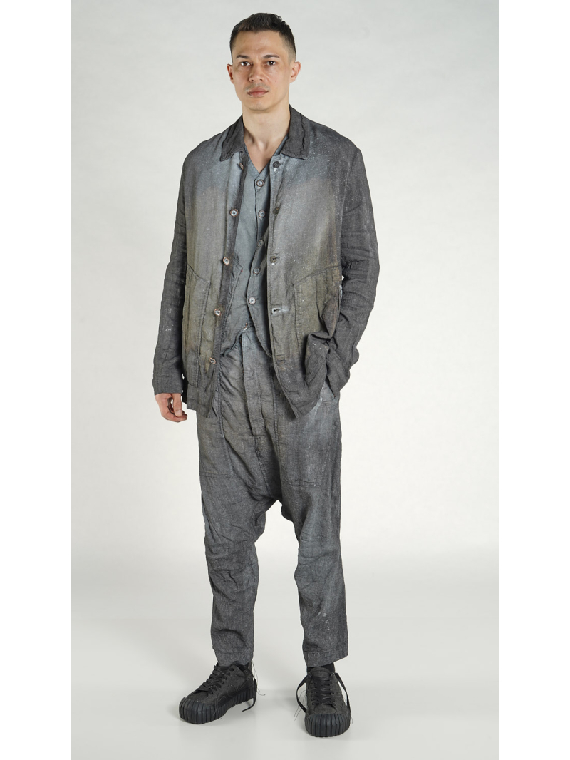 Rundholz - Lockere Viskose Leinen Jacke - 1264011112