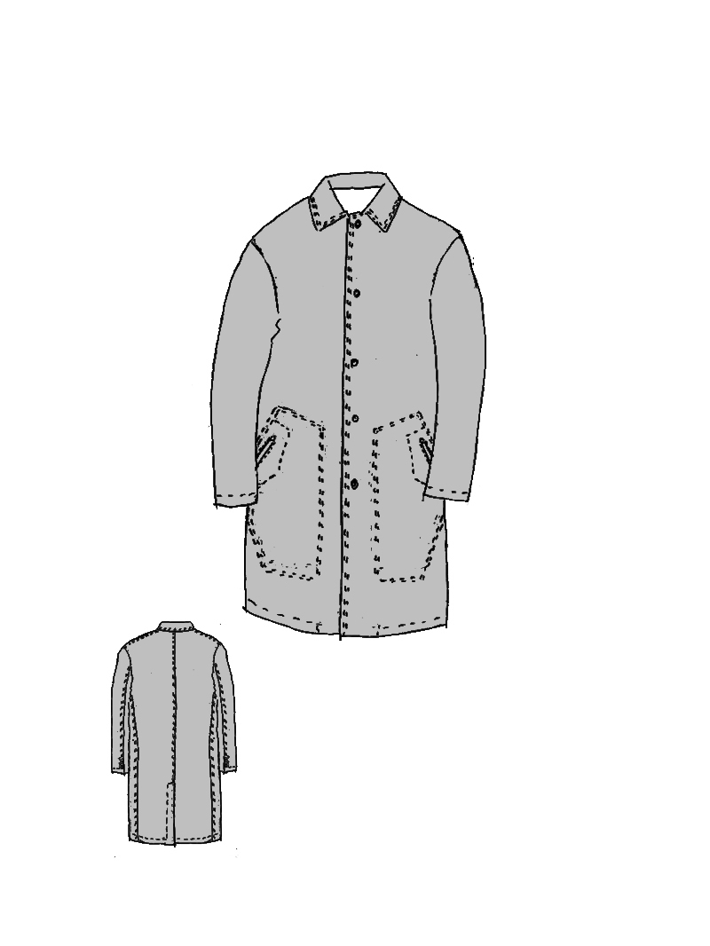 Rundholz - Viskose Leinen Mantel - 1264011204