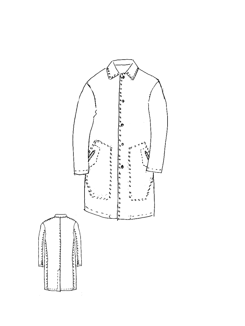 Rundholz - Viskose Leinen Mantel - 1264011224