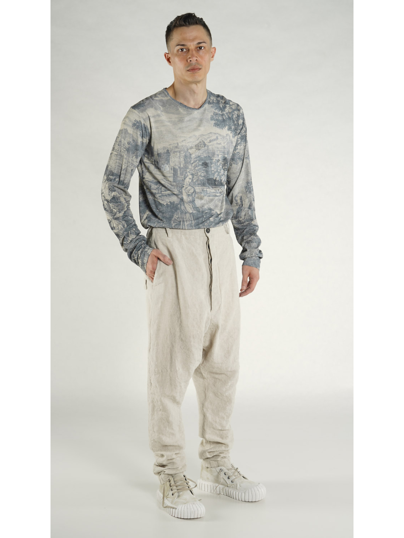 Rundholz - Lockere Leinen Hose - 1264020105