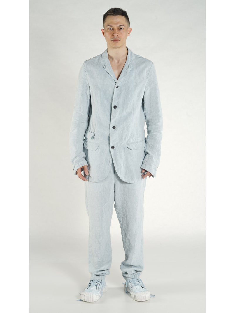 Rundholz - Gerade schmale Leinen Jacke - 1264021101