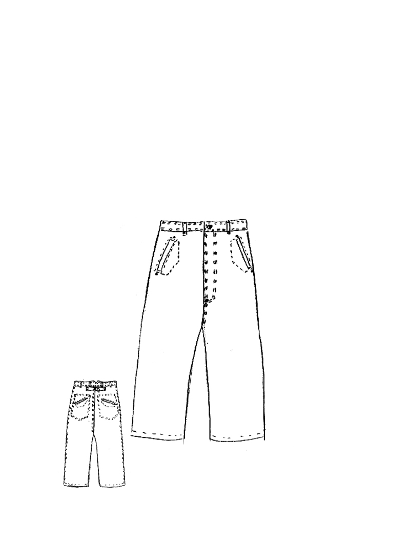 Rundholz - Denim Hose mit tiefer Schritthöhe - 1264030103