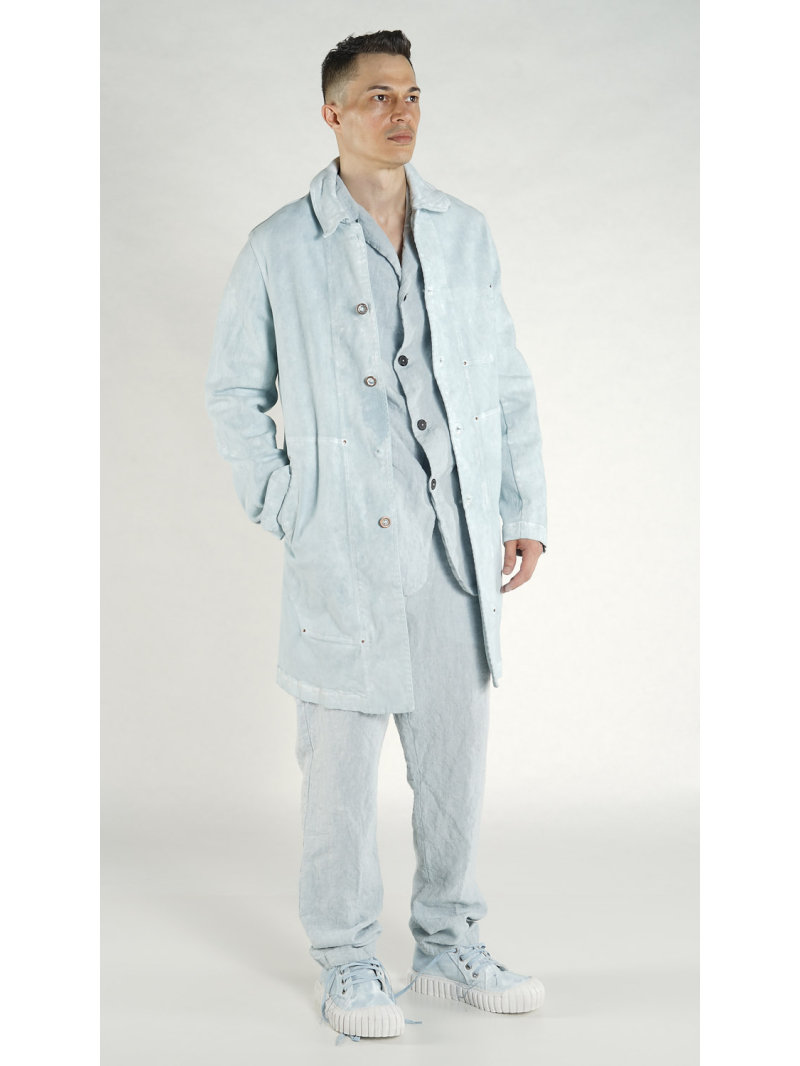 Rundholz - Kastenförmiger Denim Mantel - 1264031201