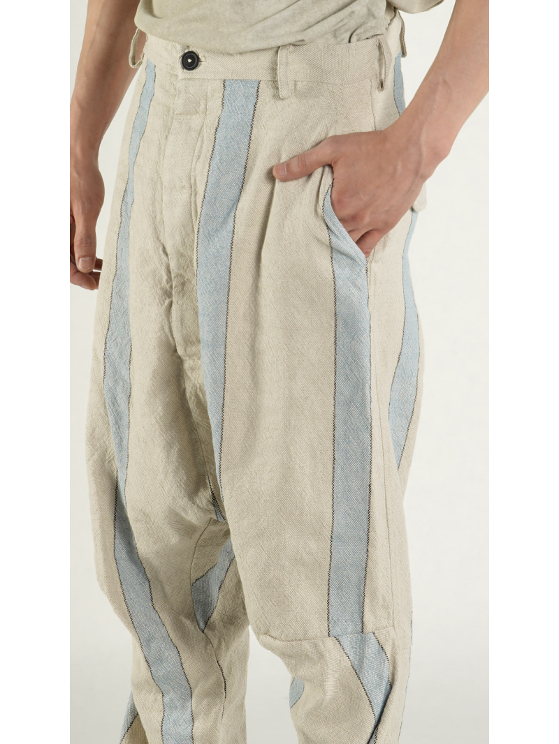 Rundholz - Gerade schmale Leinen Hose - 1264100103