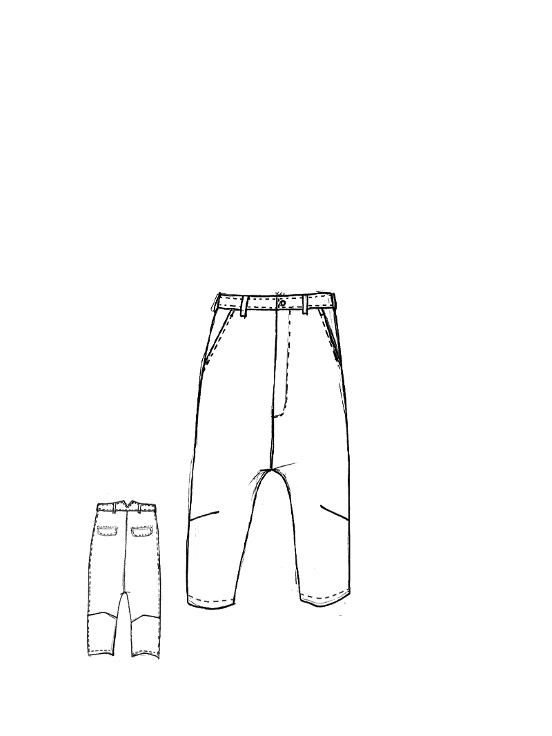 Rundholz - Gerade schmale Leinen Hose - 1264100103