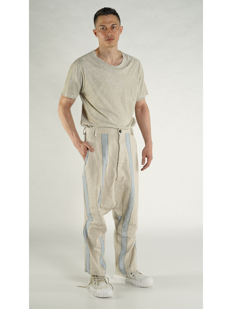 Rundholz - Gerade schmale Leinen Hose - 1264100103