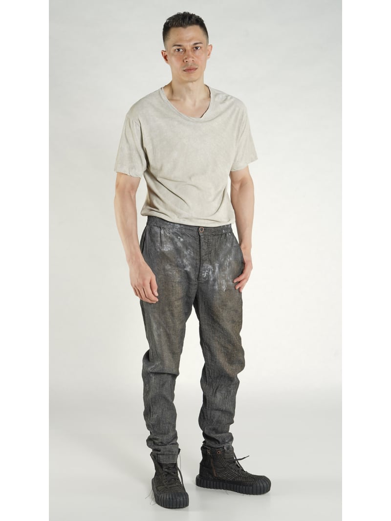 Rundholz - Schmale Viskose Leinen Hose - 1264110115