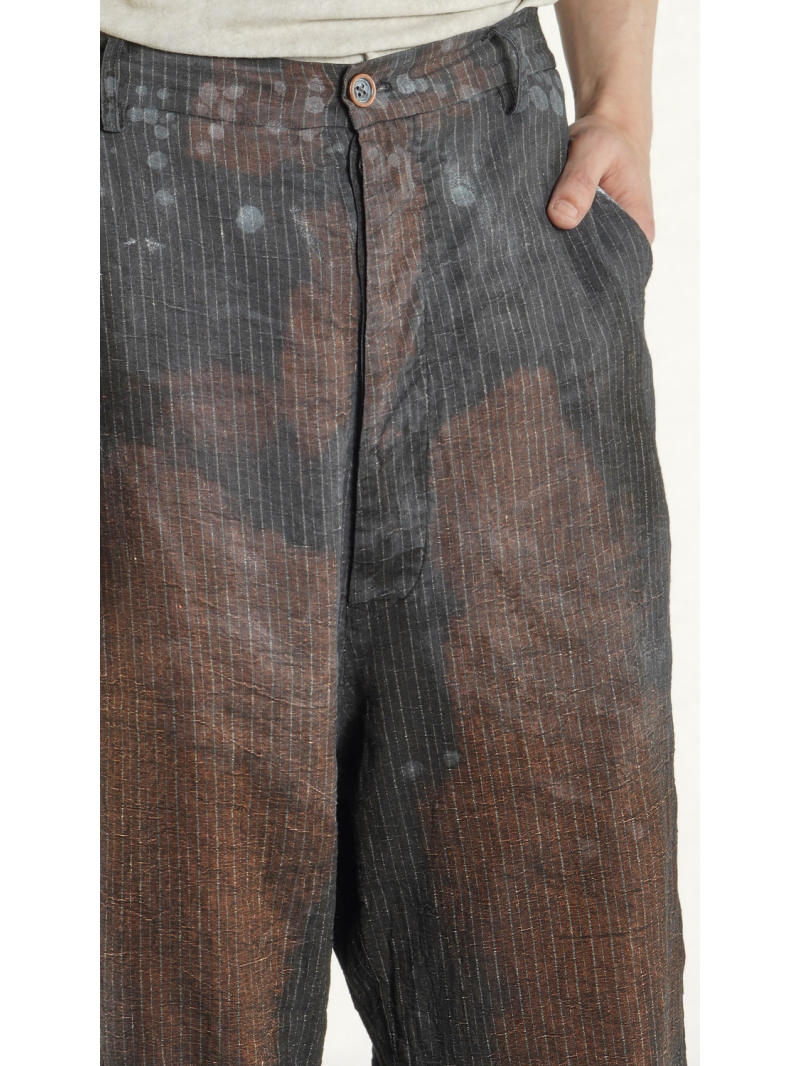 Rundholz - Weite Viskose Leinen Hose - 1264110116