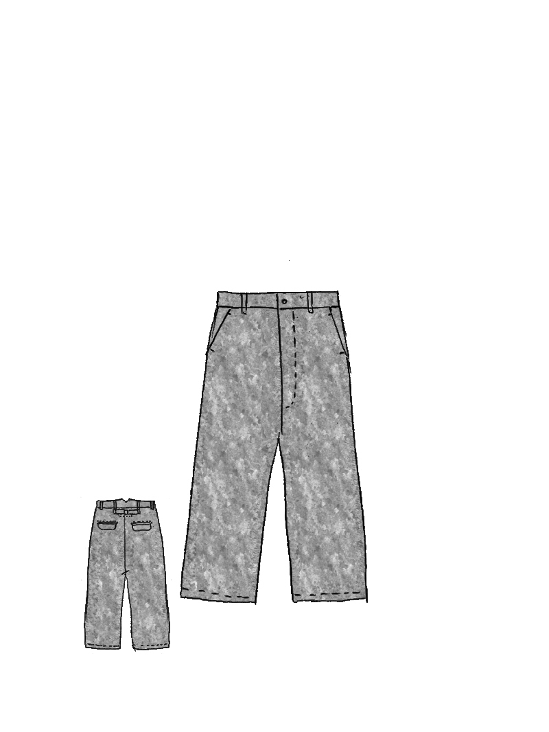 Rundholz - Weite Viskose Leinen Hose - 1264110116