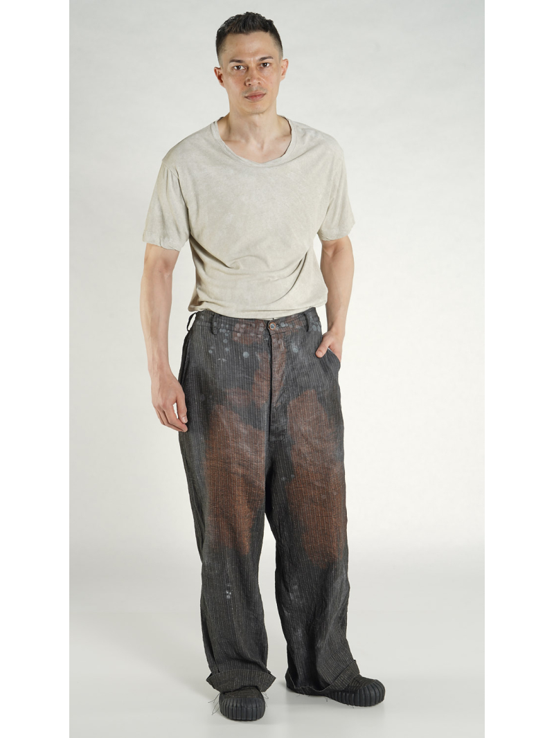 Rundholz - Weite Viskose Leinen Hose - 1264110116