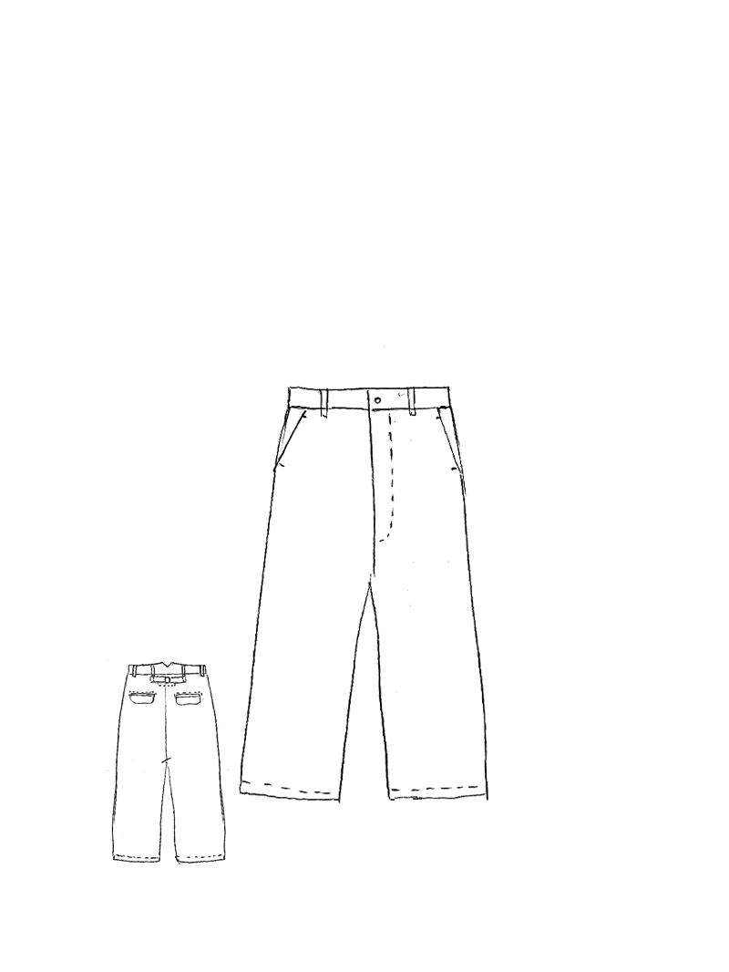 Rundholz - Weite Viskose Leinen Hose - 1264110126