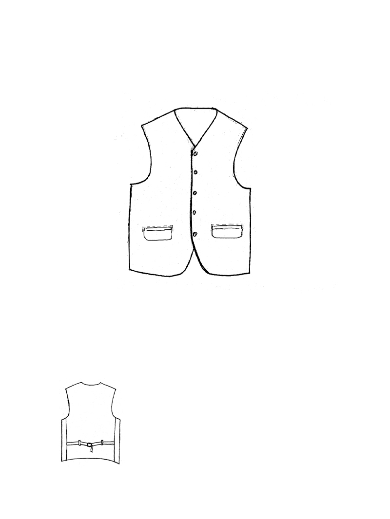 Rundholz - Viskose Leinen Weste - 1264111022