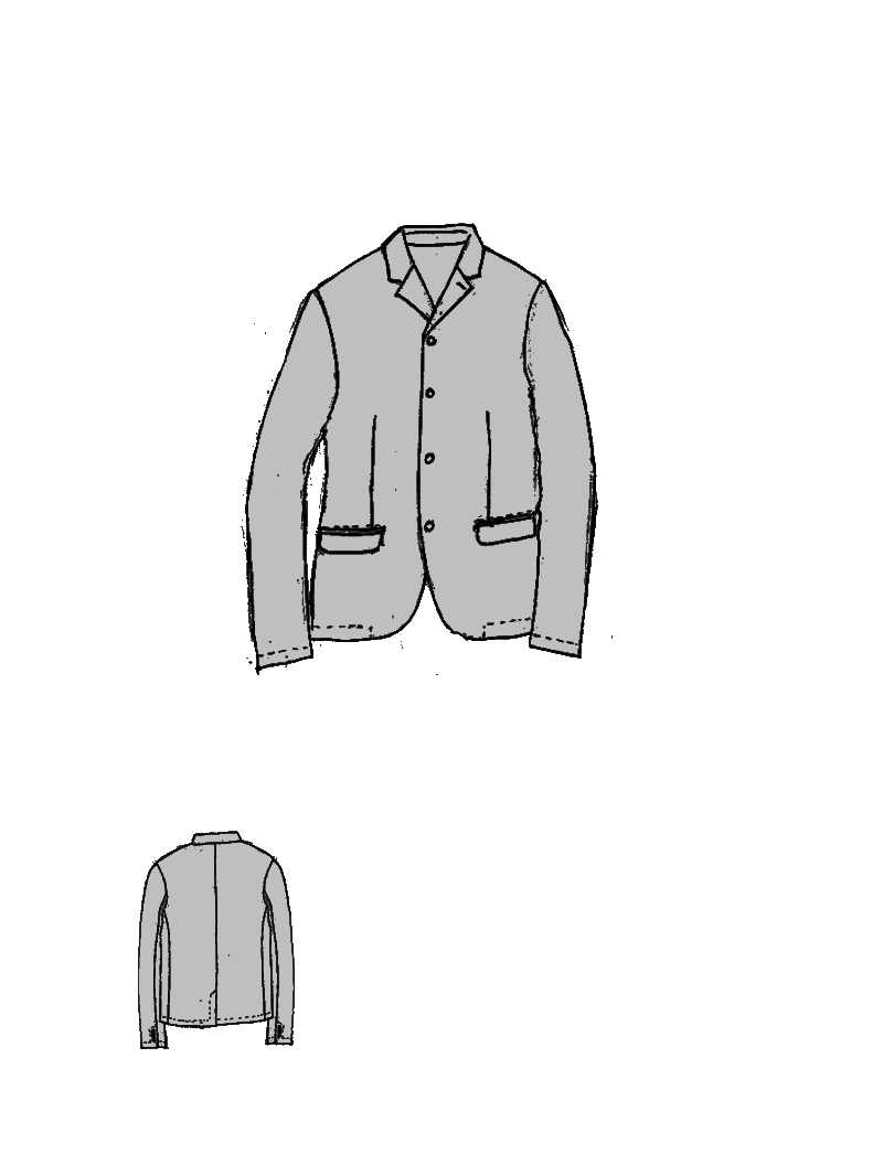 Rundholz - Schmale Viskose Leinen Jacke - 1264111101