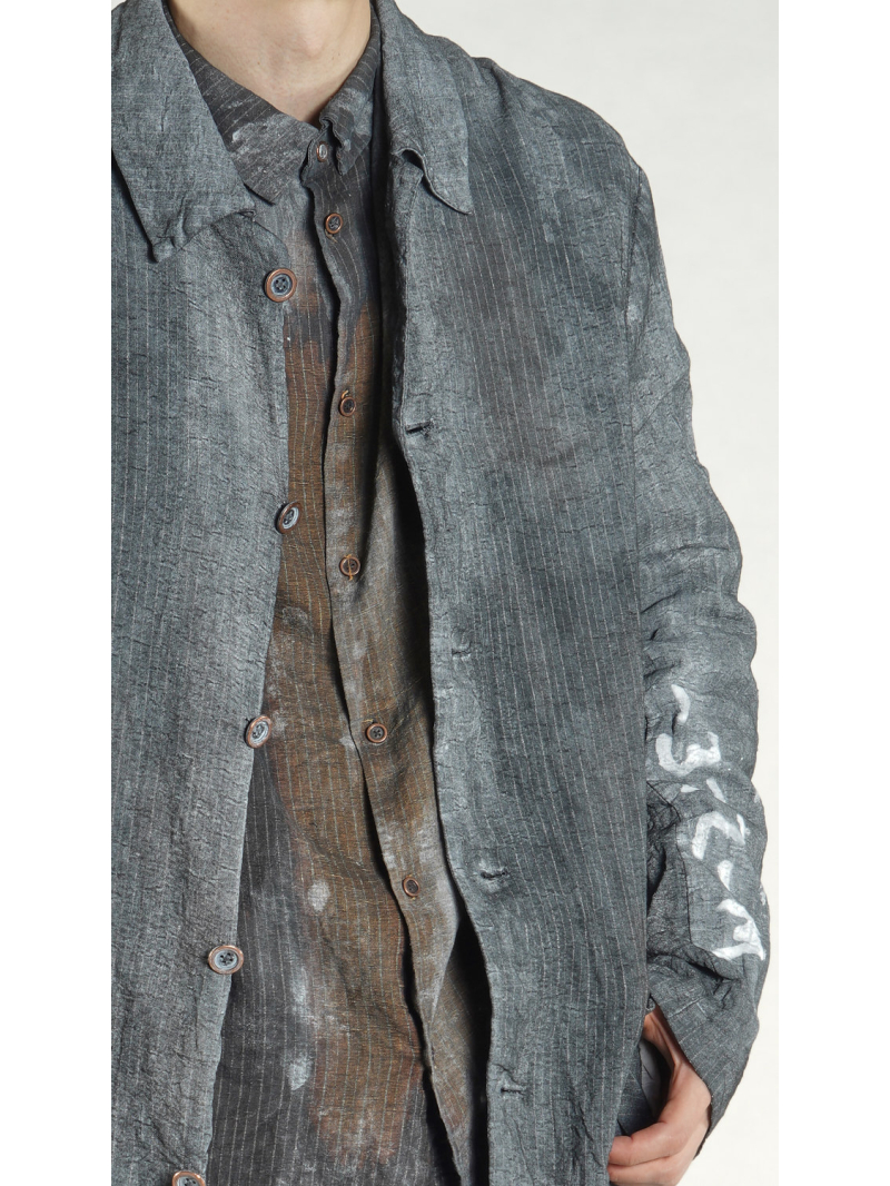 Rundholz - Kastige Viskose Leinen Jacke - 1264111103
