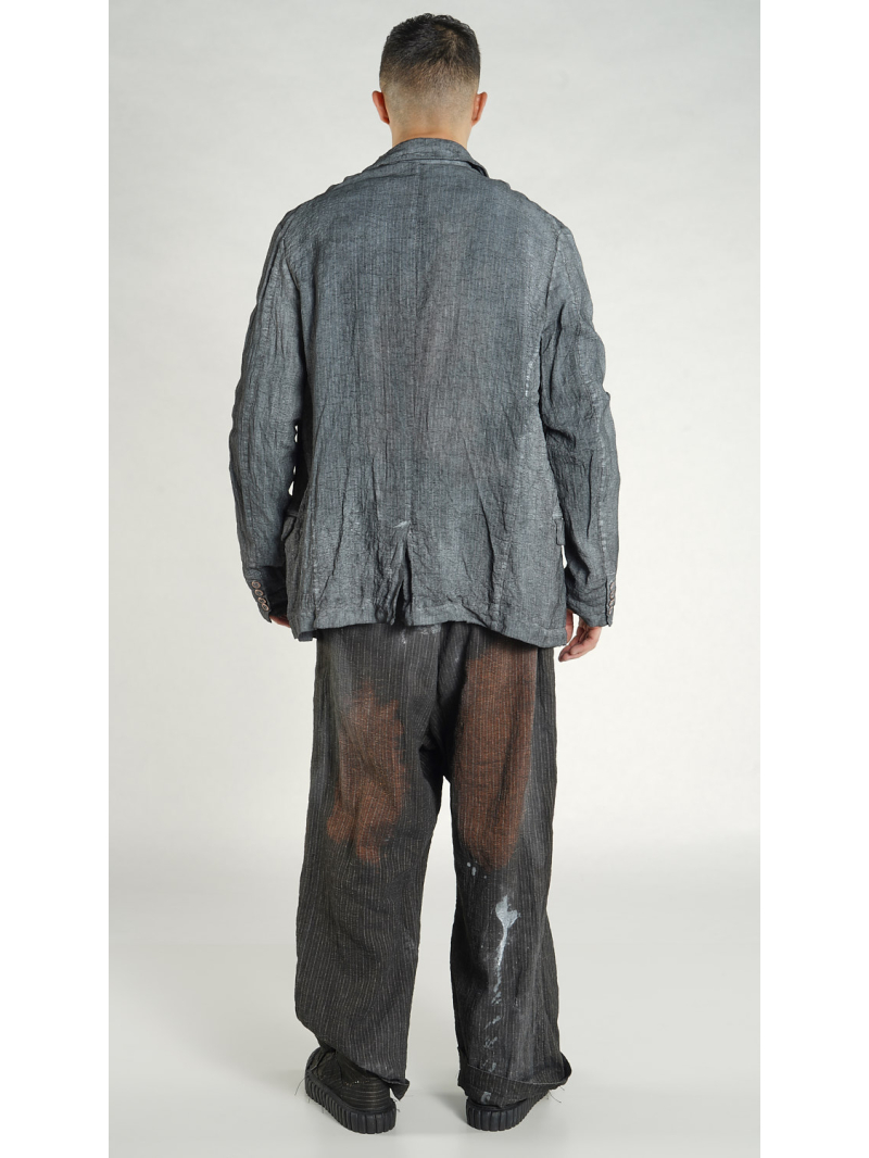 Rundholz - Kastige Viskose Leinen Jacke - 1264111103