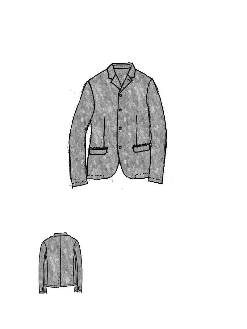 Rundholz - Schmale Viskose Leinen Jacke - 1264111111