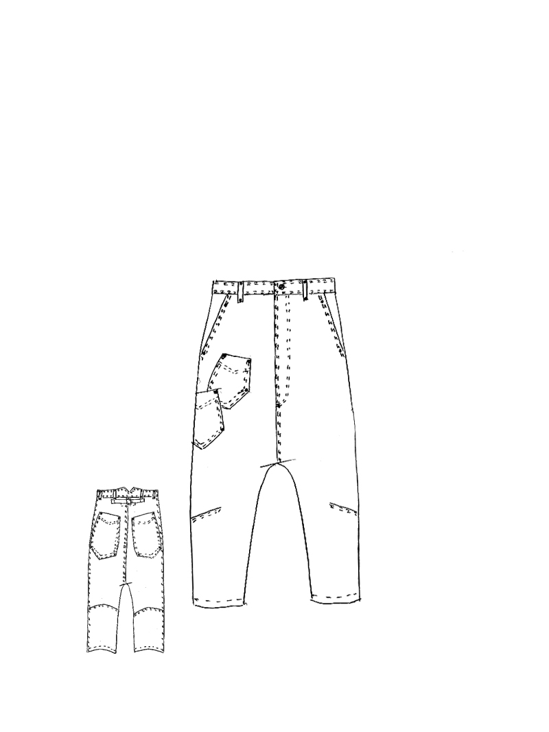 Rundholz - Baggy Hanf Hose - 1264200104