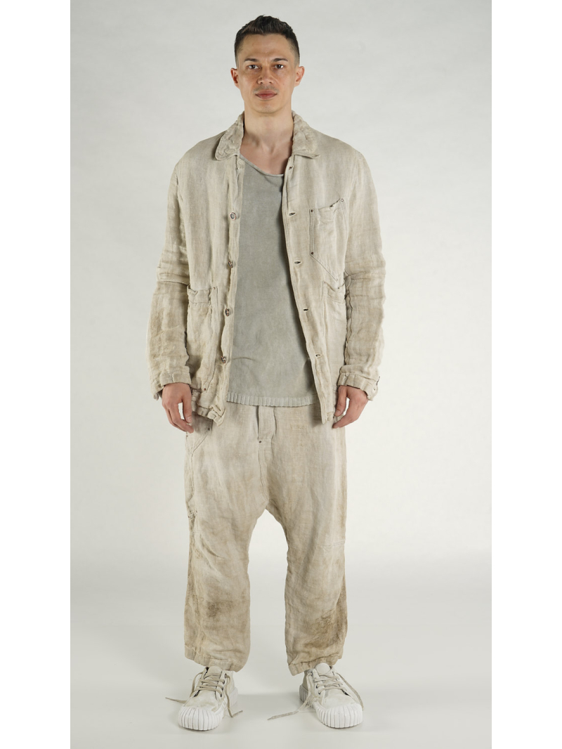 Rundholz - Gerade weite Hanf Jacke - 1264201102