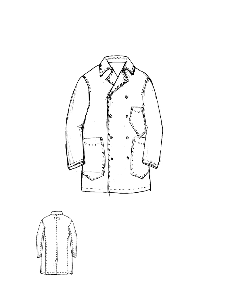 Rundholz - Gerader weiter Hanf Mantel - 1264201201