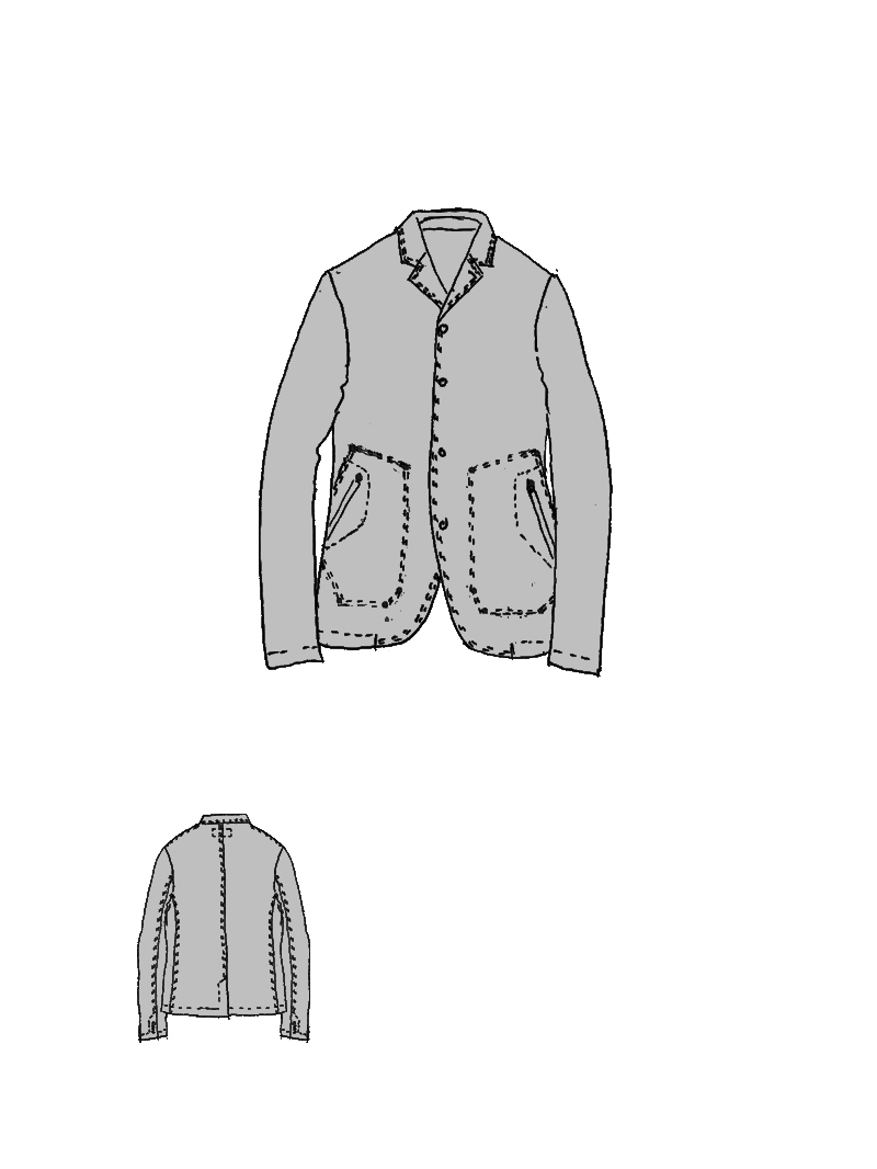 Rundholz - Kastige Viskose Leinen Jacke - 1264211102