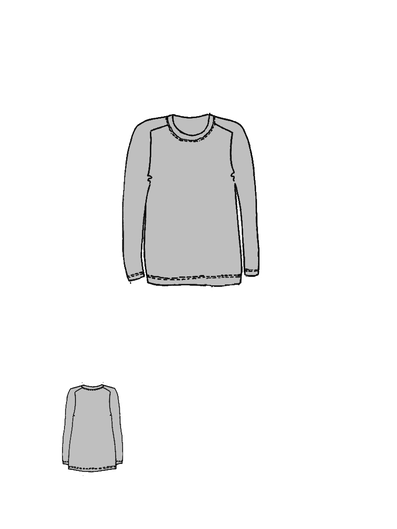 Rundholz - Gerades weites French Terry Shirt - 1264280512