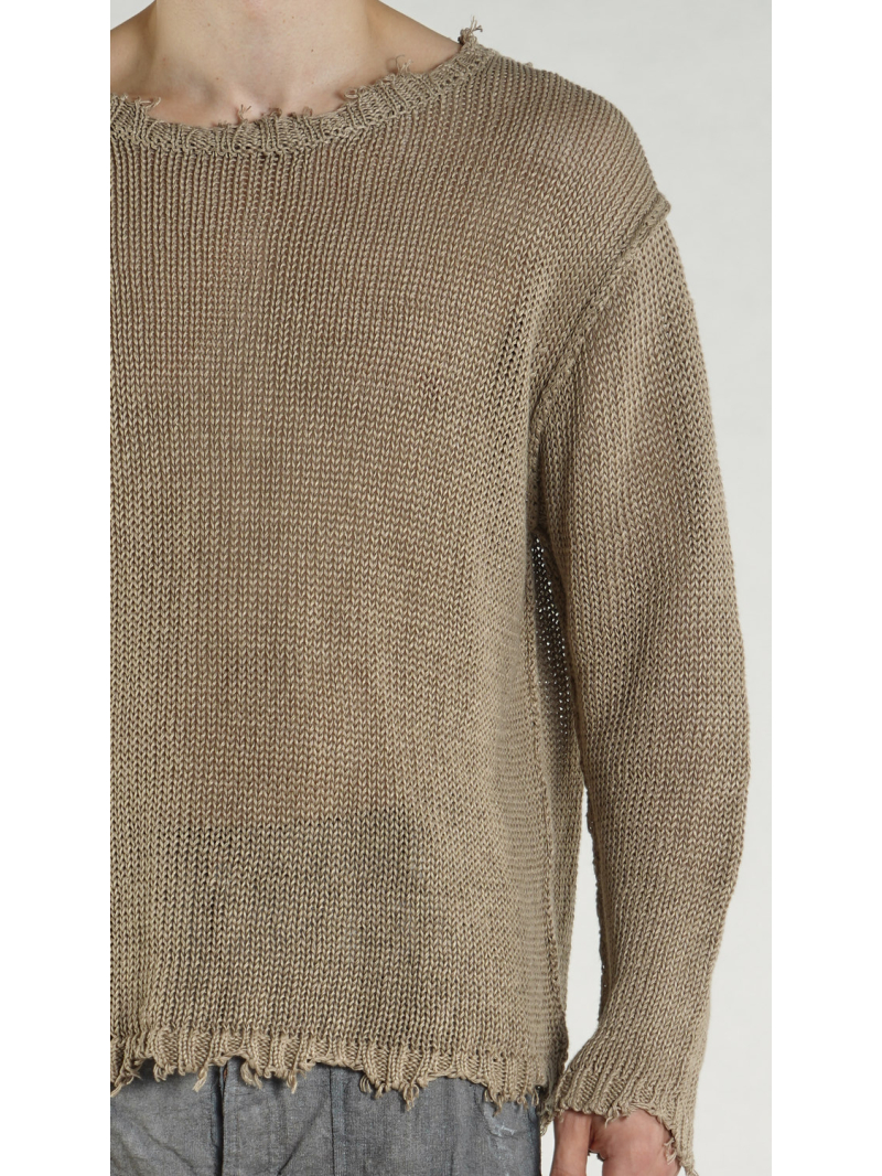 Rundholz - Lockerer Leinen Pullover - 1264440701