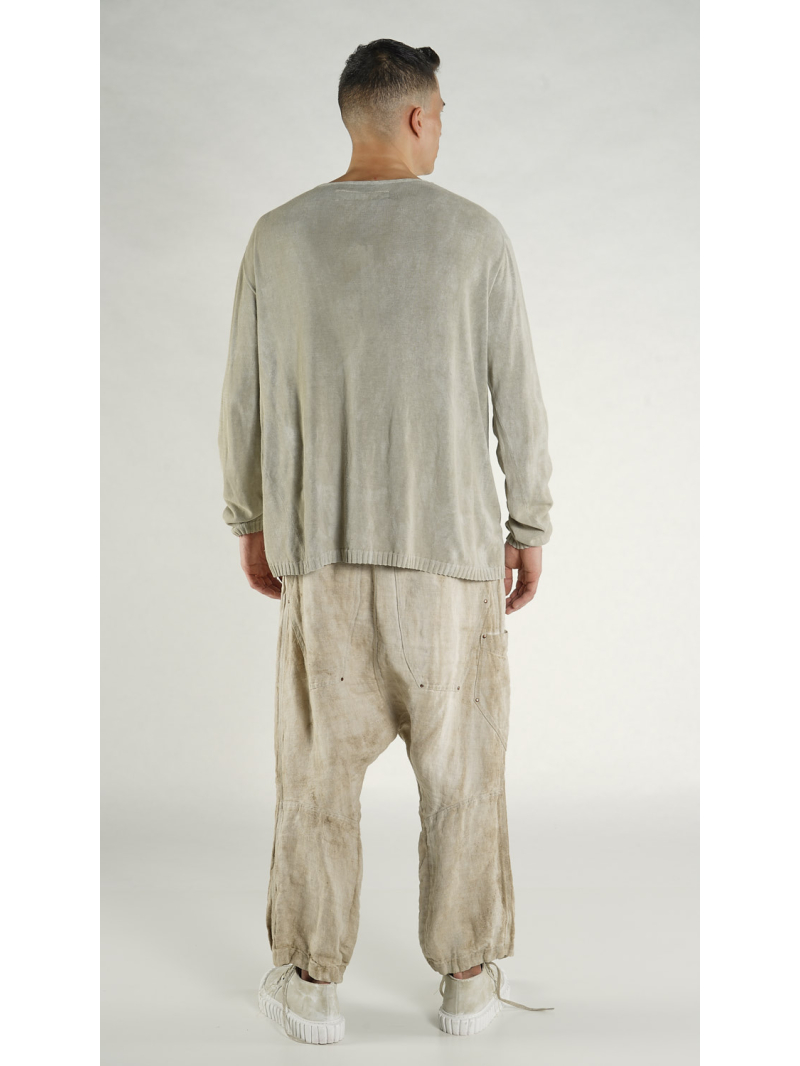 Rundholz - Gerader schmaler Baumwoll Strick Pullover - 1264690701