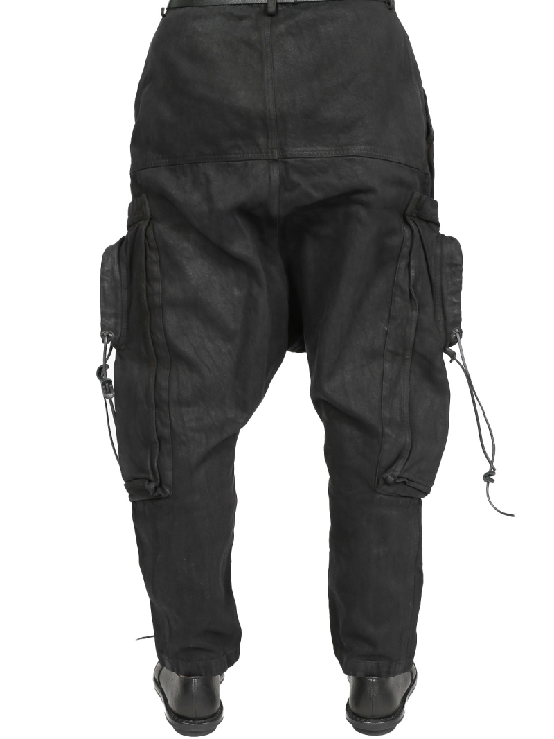 Rundholz DIP - Cargo Jeans Hose mit tiefem Schritt - Black Coated Jeans - 2242030102