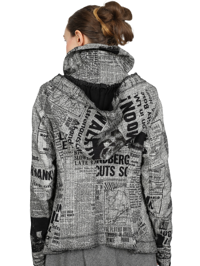 Rundholz DIP - taillierte Baumwoll-Jacke mit Zeitungsdruck - Moon Walk - 2242281106