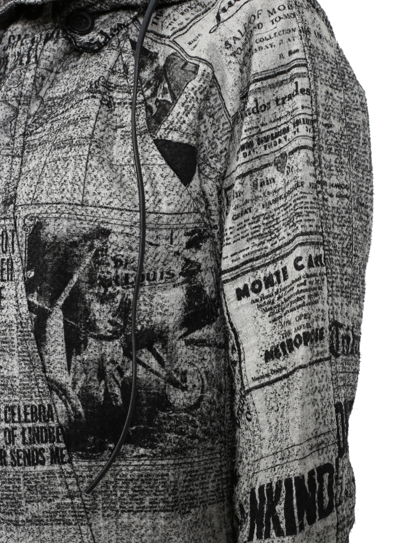 Rundholz DIP - taillierte Baumwoll-Jacke mit Zeitungsdruck - Moon Walk - 2242281106