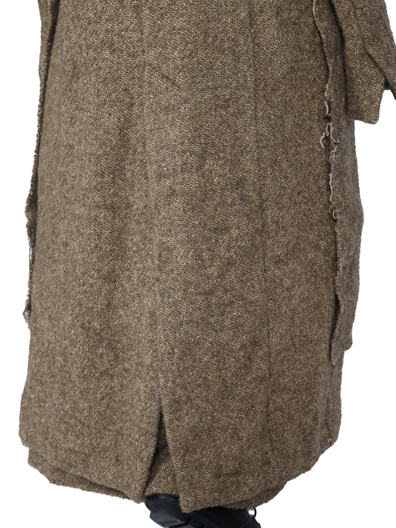 Rundholz - gerader schmaler Grobstrick-Mantel - Camel Melange - 2241251201