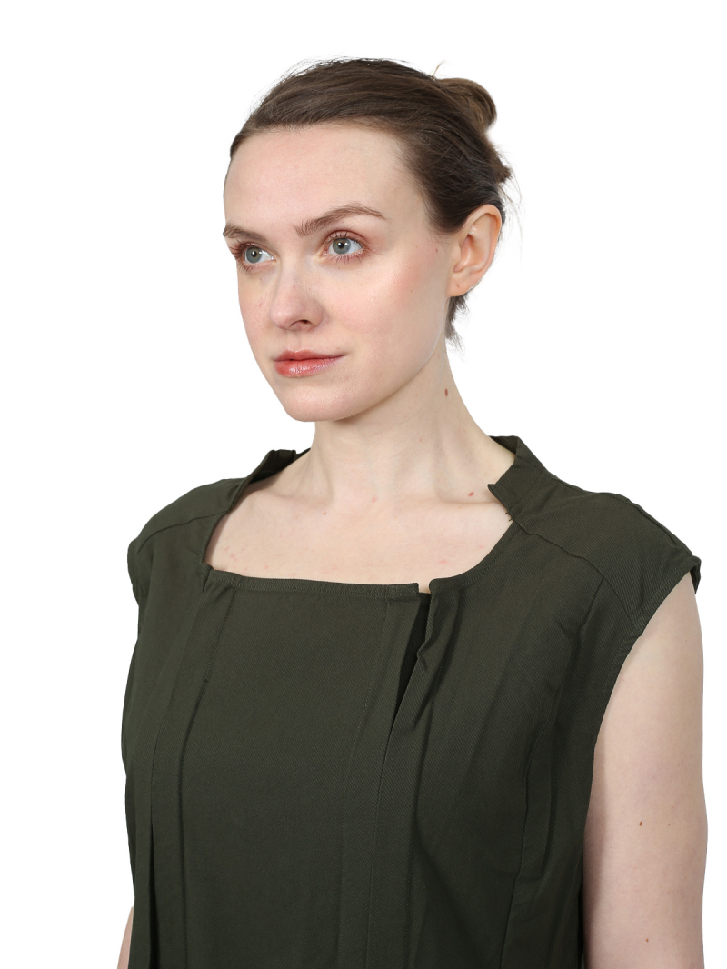 Rundholz Black Label - Bananenförmiges baumwoll-twillstretch-kleid - 2243390917