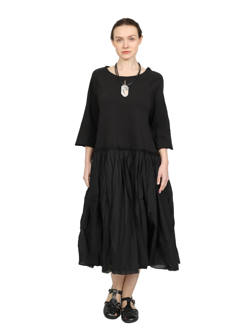 Rundholz Black Label - Ausgestelltes french terry kleid - 1253290930