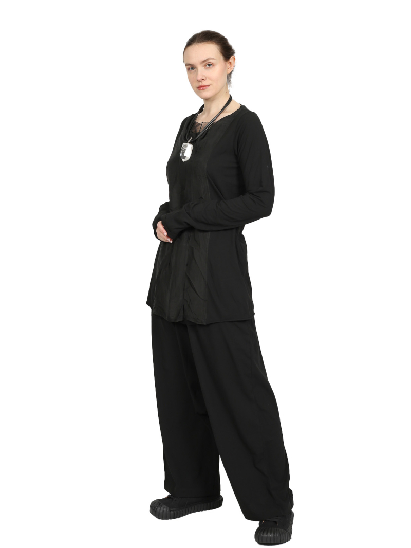 Rundholz — свободная футболка из хлопкового креп-джерси — 1251560503