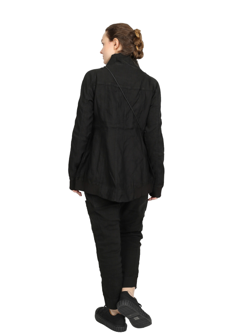 Rundholz Black Label - Gerade schmale leinen stretch hose - 1253830108