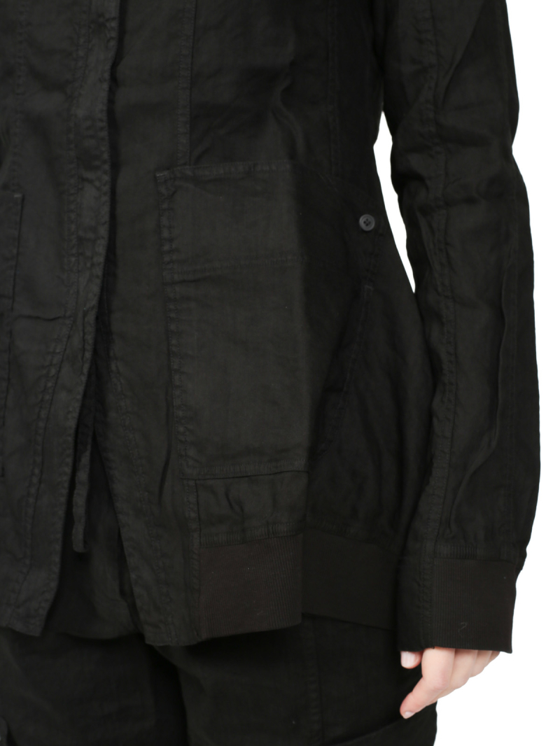 Rundholz Black Label - Taillierte leinen stretch jacke - 1253831103