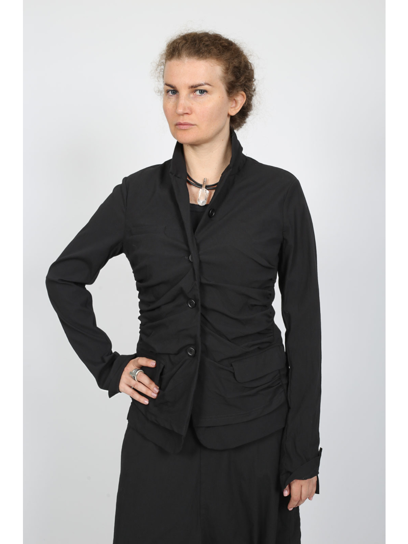 Rundholz - Taillierte Rundholz Jacke mit Raffungen und Knöpfen - 2251211102