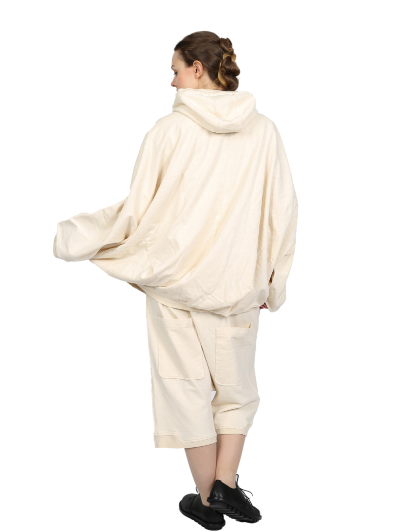 Rundholz - Handpainted raw french terry jacket with hood - 1251271104