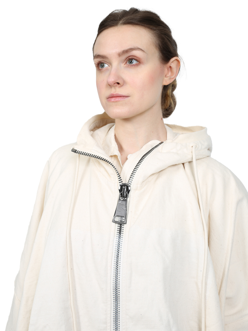 Rundholz - Handpainted raw french terry jacket with hood - 1251271104