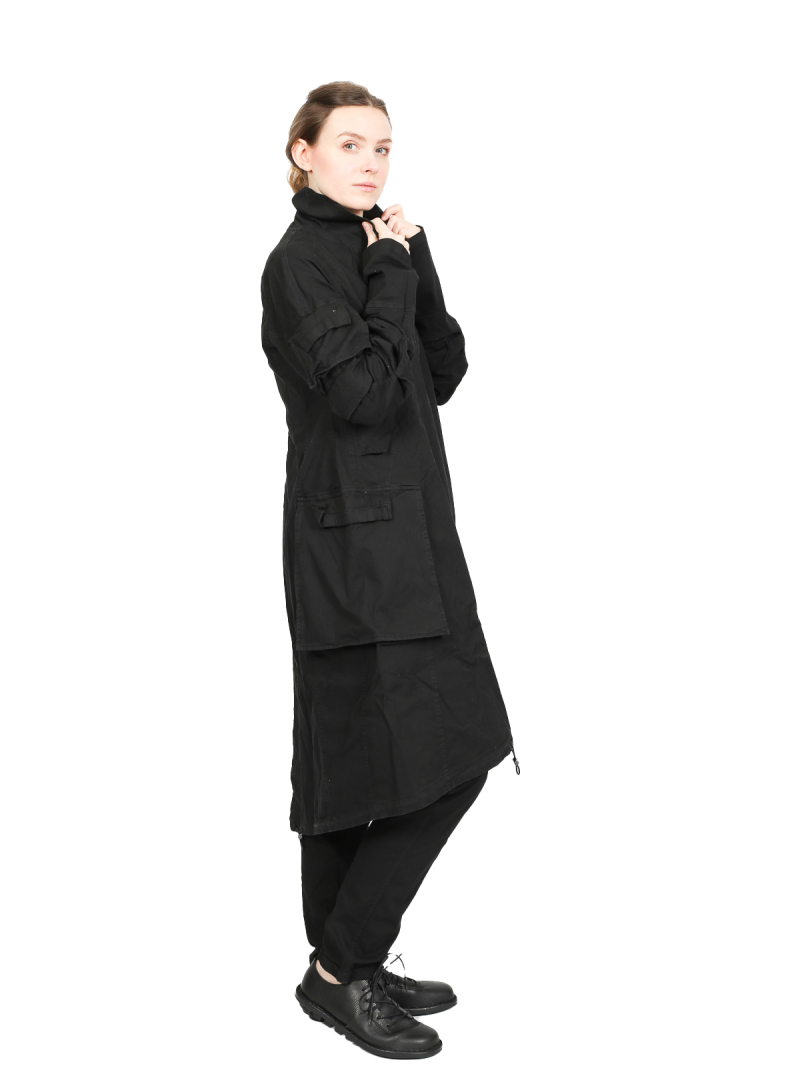 Rundholz DIP - Schmaler baumwoll twill stretch mantel - 1252601212