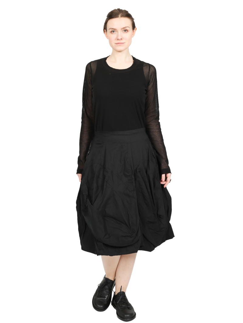Rundholz - balloon-shaped stretch skirt with bubbles - black - 1251630312