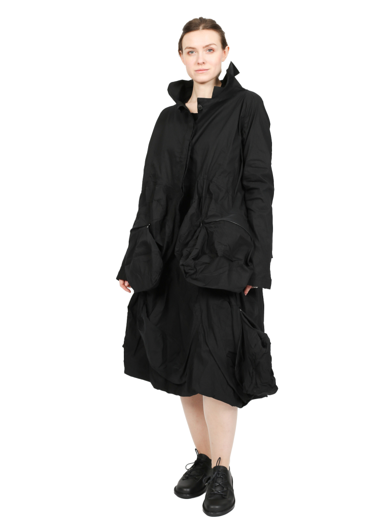 Rundholz - balloon-shaped stretch skirt with bubbles - black - 1251630312