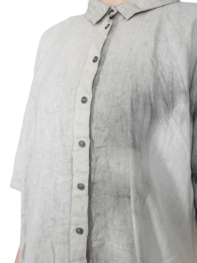 Rundholz - Ручно расписанное платье из льна с расклешенным силуэтом - 1251670901