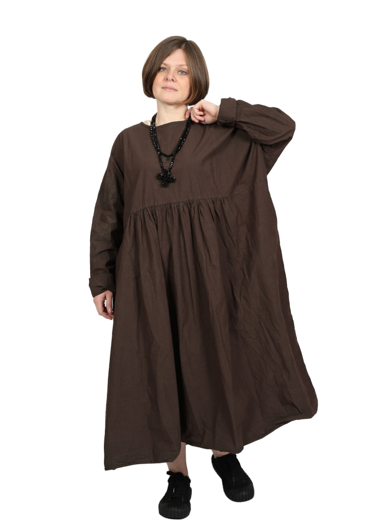 Privatsachen - Kleid Vanmeer - Geräuschebaumwolle - Choco - 252180