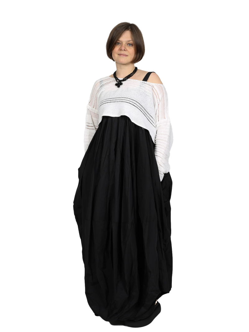 Pal Offner - Pullover - Disarranged Cropped Pullover_Linen Cotton - White - 2501-040202-320015