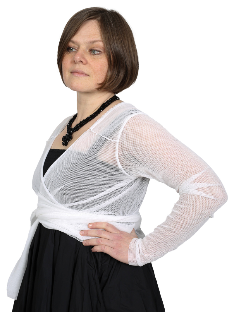 Pal Offner - Longsleeve - Sheer Wrap Longsleeve_Organic Cotton Mesh - White - 2501-030102-330001